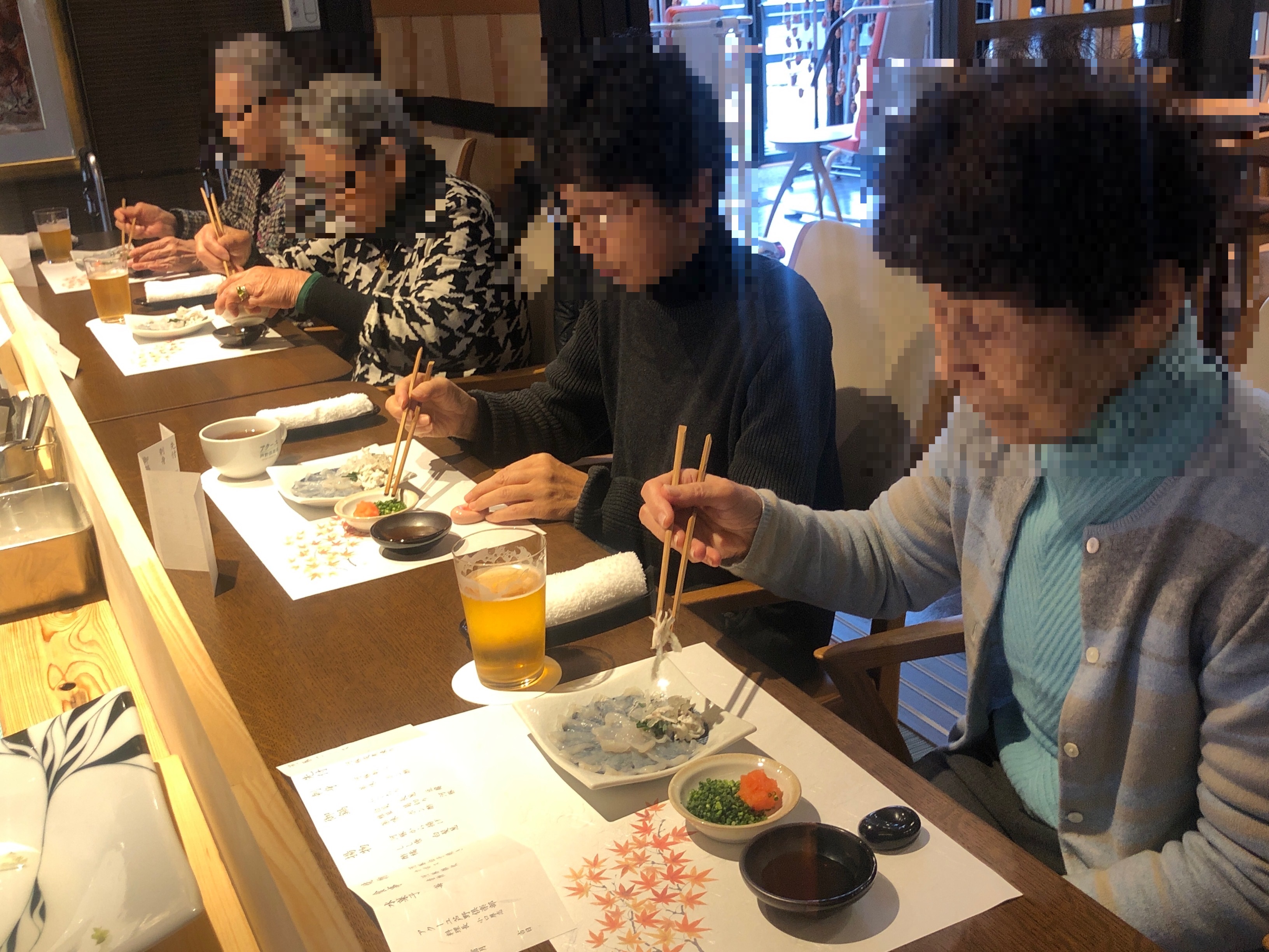 食のイベント（ふぐコース）